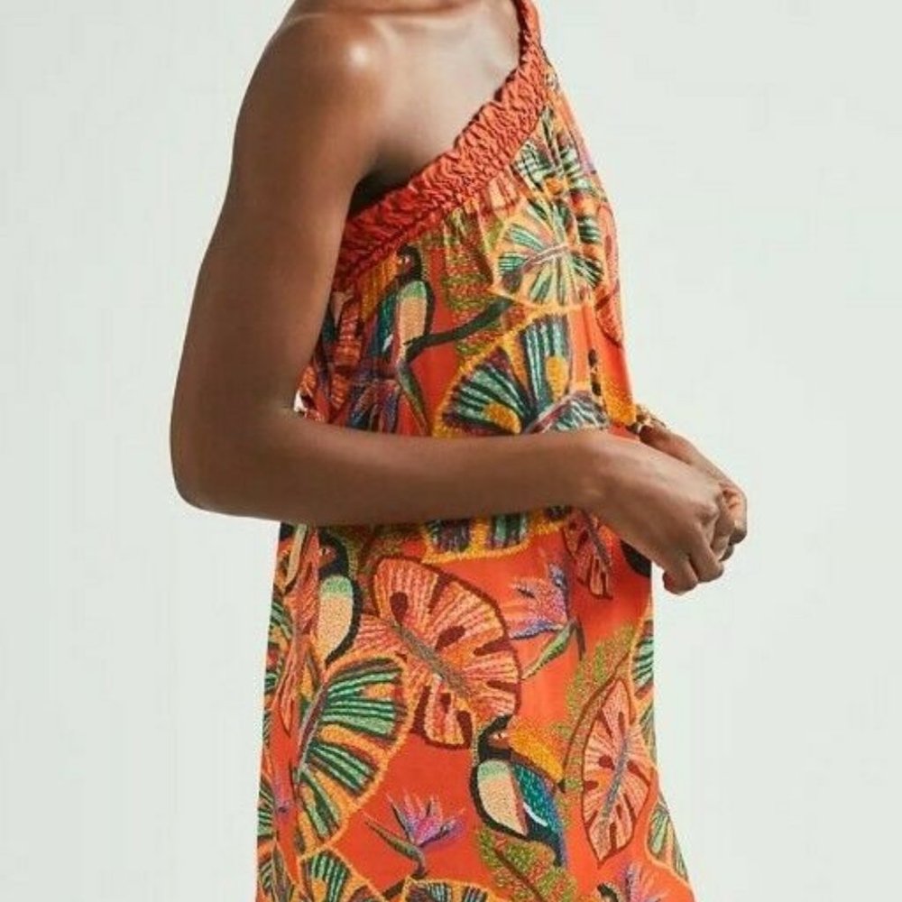 NWT Anthro Farm Rio Fiji One-Shoulder Mini MED